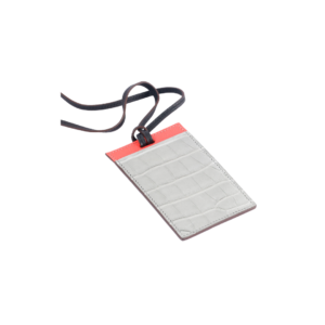Matte Crocodile Epsom Petit H Lanyard Card Holder