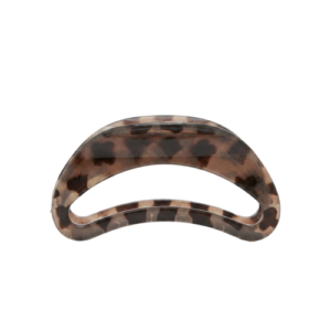 Glossy Hollow Shaped Hair Claw (Leopard)