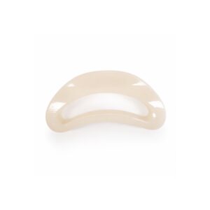 Glossy Hollow Shaped Hair Claw (White)