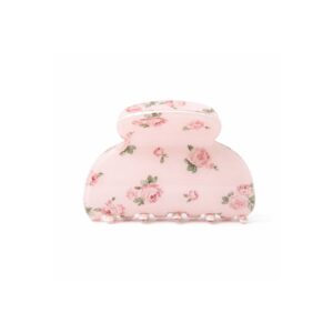 Pink Floral Hair Claw Claw (Small)