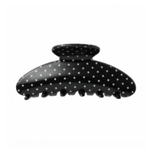 Polka Dow Claw Clip (Black)