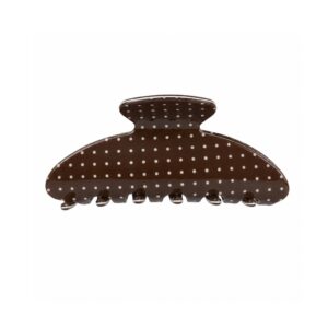 Polka Dow Claw Clip (Brown)