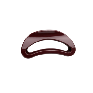 Glossy Hollow Shaped Hair Claw (Dark Red)